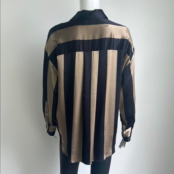 WB WithBlack Long Sleeve Striped Shirt - S - Picture 3 of 7
